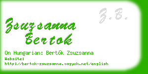 zsuzsanna bertok business card