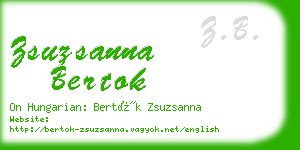 zsuzsanna bertok business card